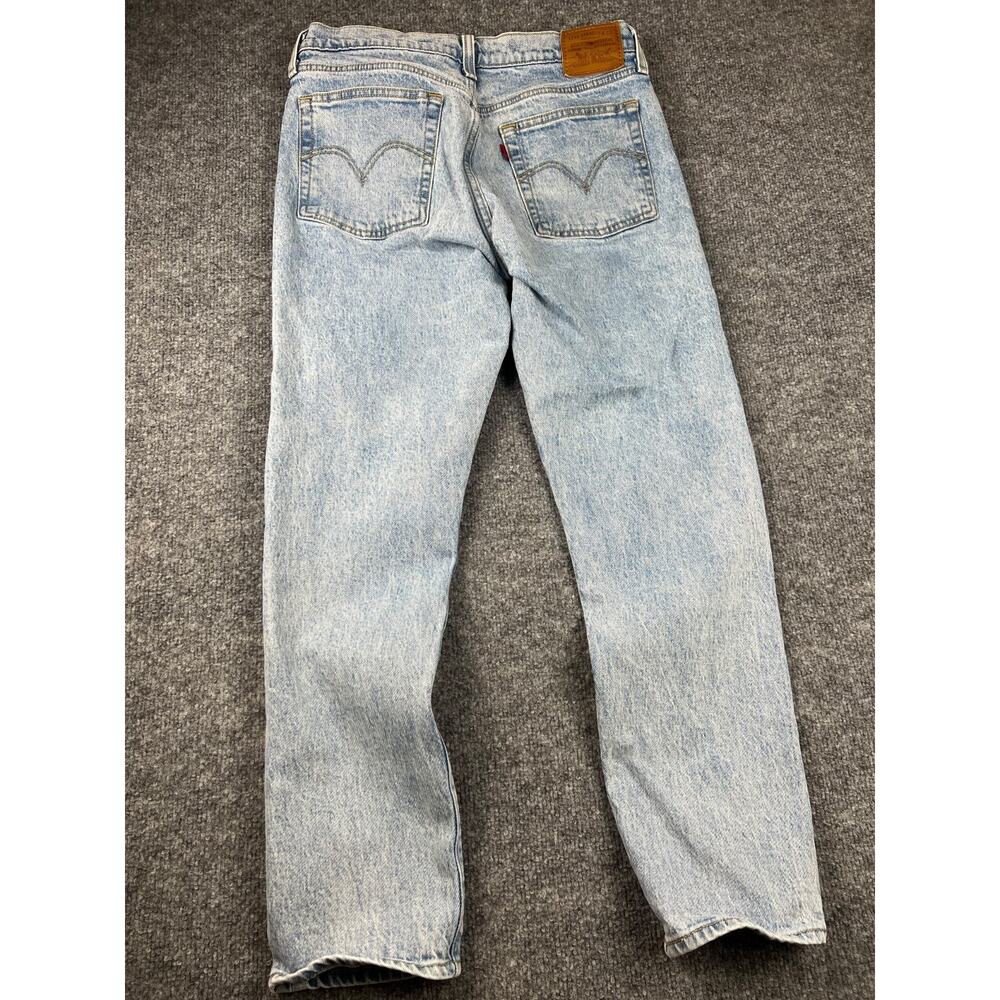 Levis Wedgie Straight Crop Jeans Womens 29 Blue Stretch Button Fly #828 - Picture 5 of 12